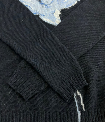 Christian Dior 長袖 エンジェルプリント カシミヤ ニット 7H24547AM004 レディース SIZE 46 (L) クリスチャンディオール