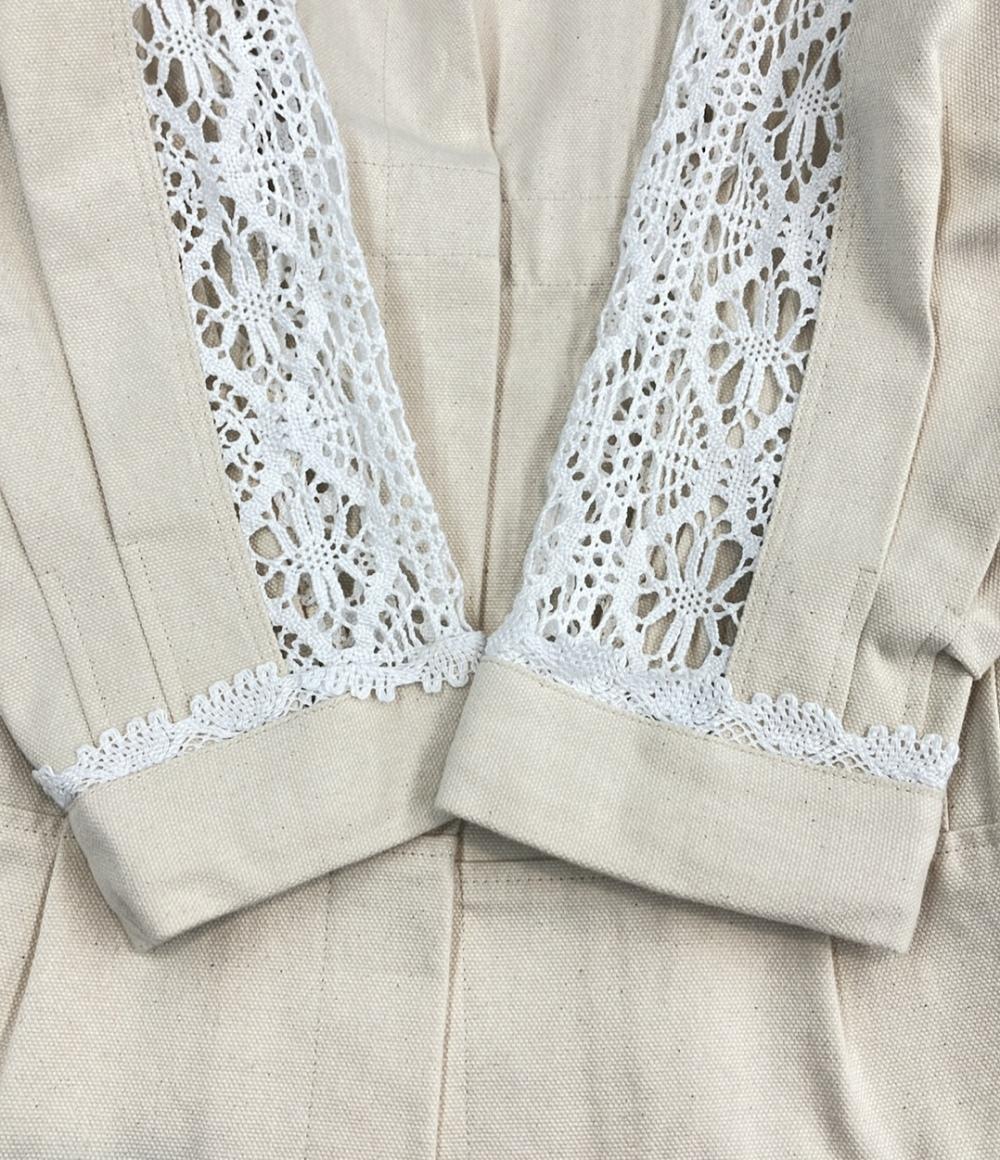 美品 Maison Margiela ビックカラー レースシャツ ジャケット 22SS S31BN0333 レディース SIZE 36 (XS) メゾンマルジェラ