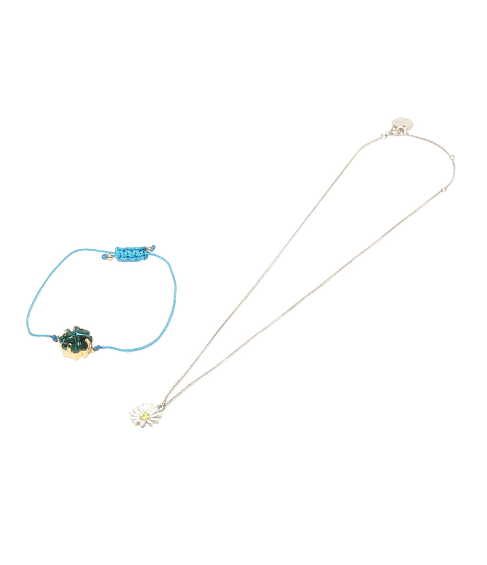 美品 VINTAGE HOLLYWOOD ネックレス ブレスレット デイジーモチーフ 2点セット レディース ビンテージハリウッド