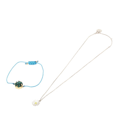 美品 VINTAGE HOLLYWOOD ネックレス ブレスレット デイジーモチーフ 2点セット レディース ビンテージハリウッド