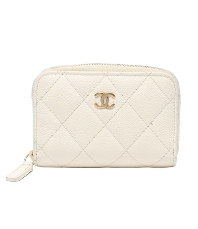 CHANEL コインケース ゴールド金具 キャビアスキン マトラッセ ココマーク レディース シャネル