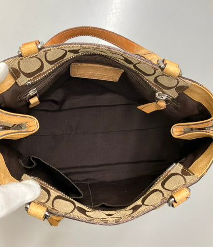 COACH ハンドバッグ トートバッグ キャンバス レザー シグネチャー 6830 レディース コーチ