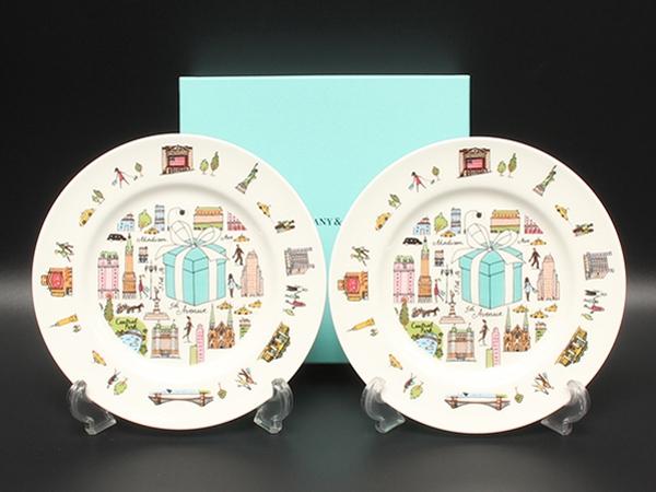 美品 ティファニー プレート 皿 2点セット 19cm 5th アベニュー TIFFANY&Co.