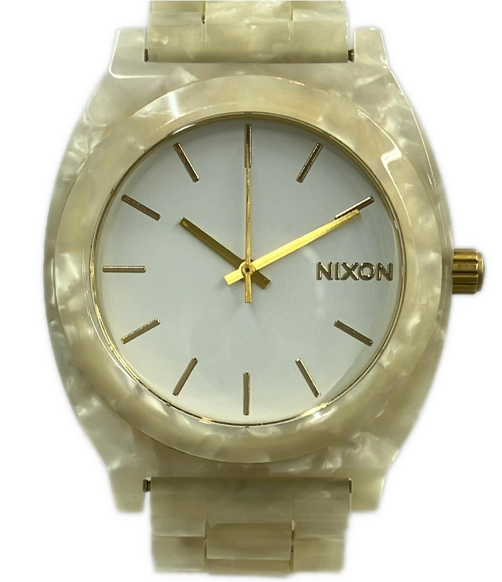 美品 NIXON 腕時計 TIME TELLER ACETATE クオーツ ホワイト A327-2031 メンズ ニクソン