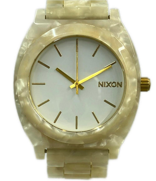 美品 NIXON 腕時計 TIME TELLER ACETATE クオーツ ホワイト A327-2031 メンズ ニクソン