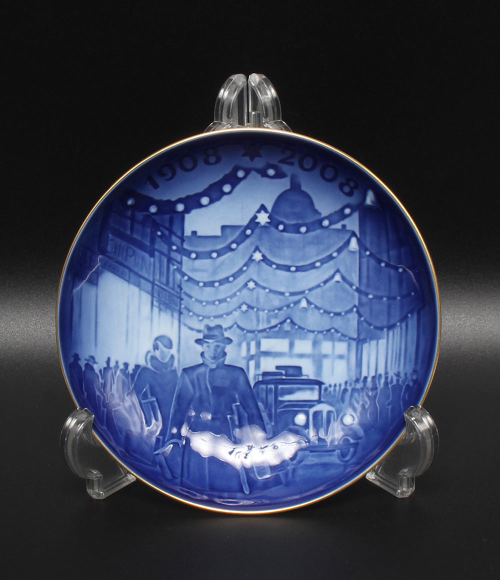 美品 Royal Copenhagen イヤープレート 2004 飾り皿 15cm センテニアル1908-2008 ロイヤルコペンハーゲン