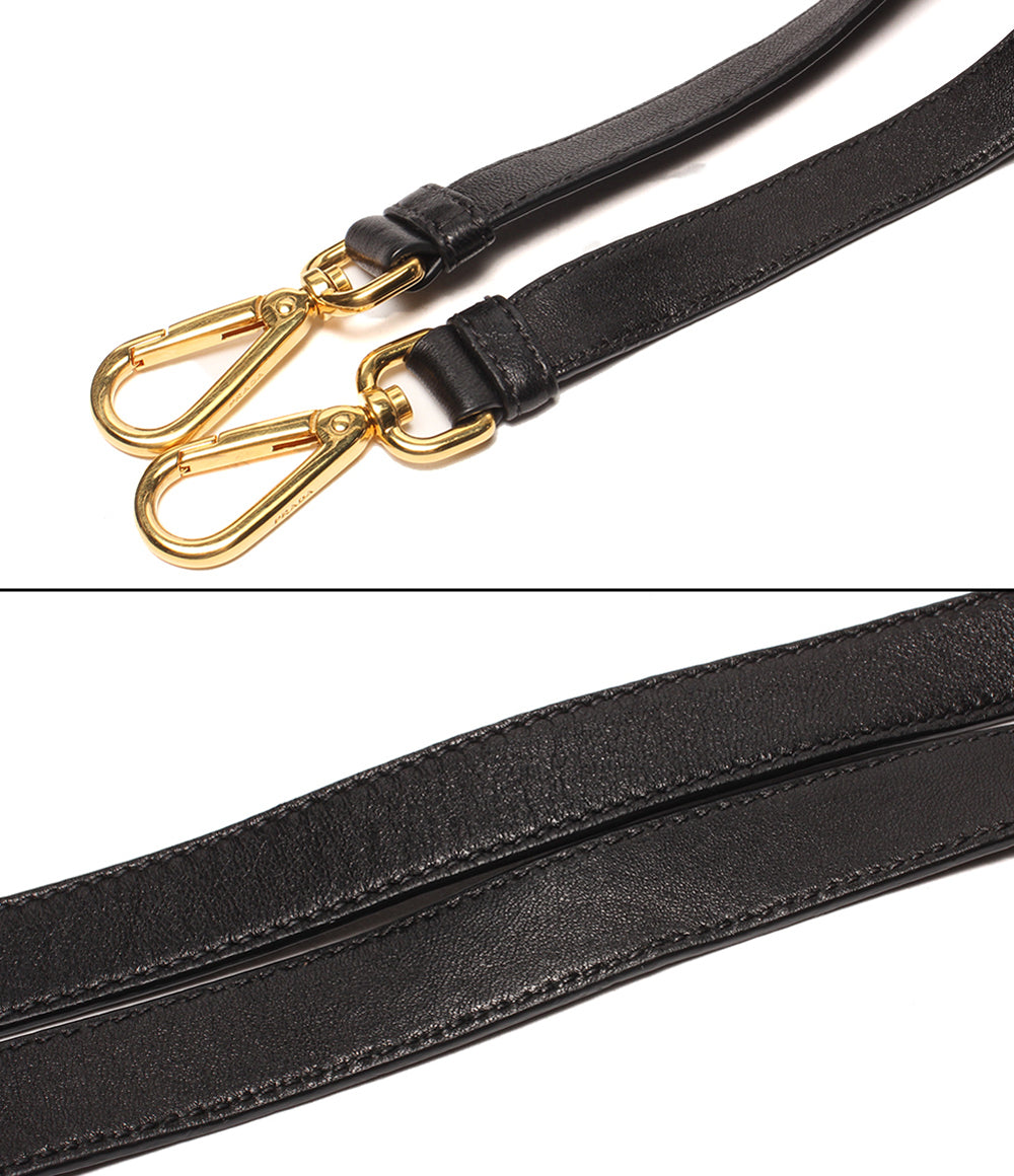美品 PRADA ナイロン 2WAYハンドバッグ ショルダーバッグ 斜め掛け 肩掛け ギャザー BN1407 レディース プラダ