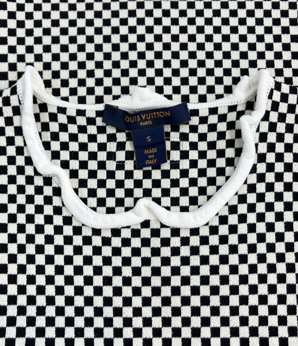 美品 ルイヴィトン チェッカー柄カットソー レディース SIZE S LOUIS VUITTON