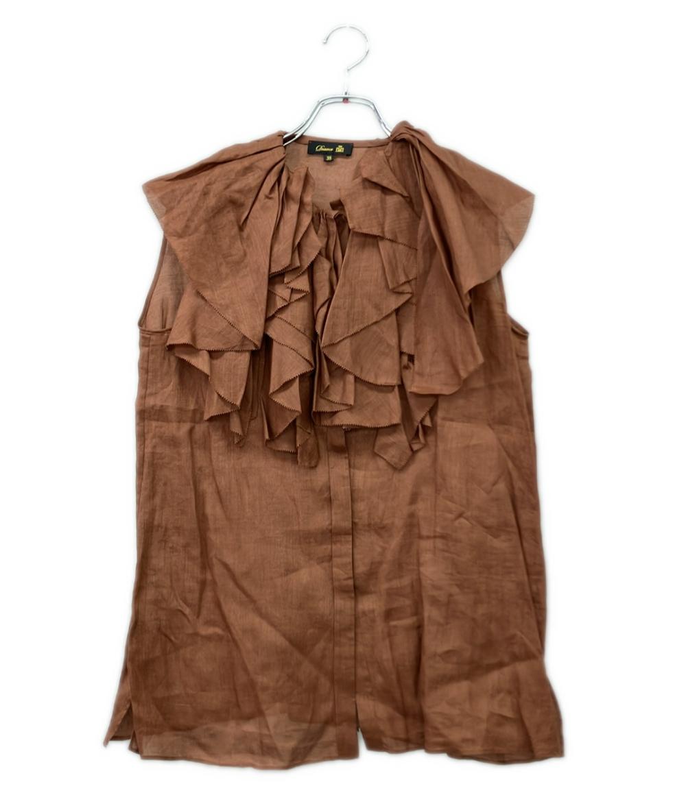 Drawer ローンラッフル ノースリーブブラウス 6521-299-1090 レディース SIZE 38 ドゥロワー