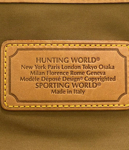 訳あり ハンティングワールド ショルダーバッグ 斜め掛け バチュークロス ヌメ革 メンズ HUNTING WORLD