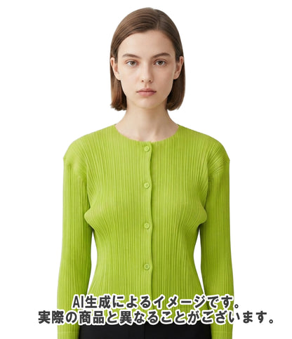 PLEATS PLEASE 長袖ｶカーディガン MONTHLY COLORS AUGUST PP53JO124 レディース SIZE 5 (L) プリーツプリーズ