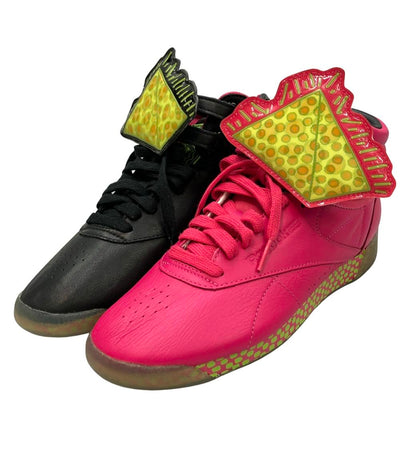 美品 Reebok ハイカットスニーカー × キース・ヘリング  フリースタイル HI INT R12 V53701 レディース SIZE 23.5 (M) リーボック