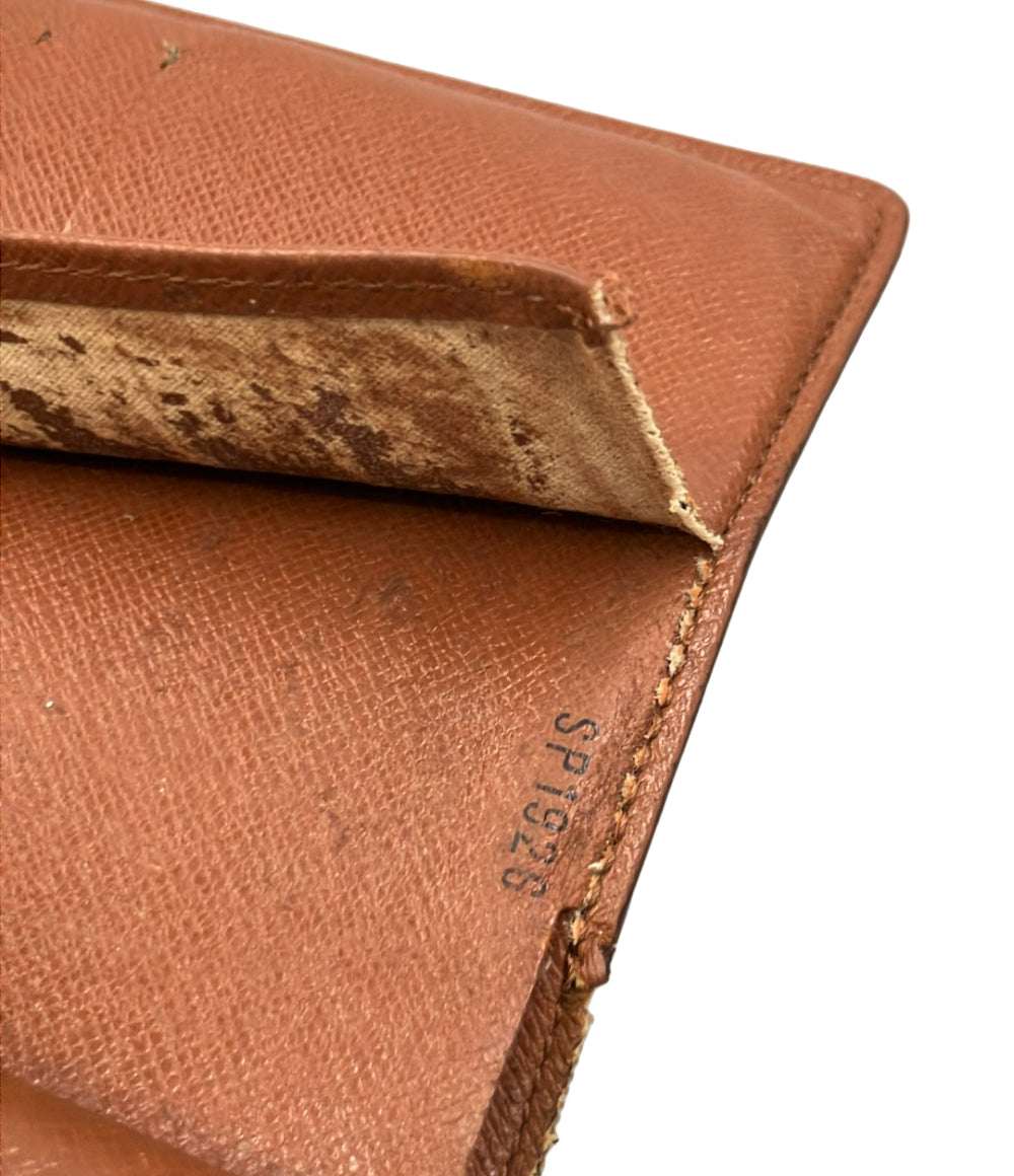 訳あり LOUIS VUITTON 三つ折り財布 ポルトトレゾール エテュイ パピエ モノグラム M61202 レディース メンズ ルイ・ヴィトン