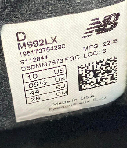 ニューバランス ローカットスニーカー M992LX メンズ SIZE 28.0 (XL) NEW BALANCE