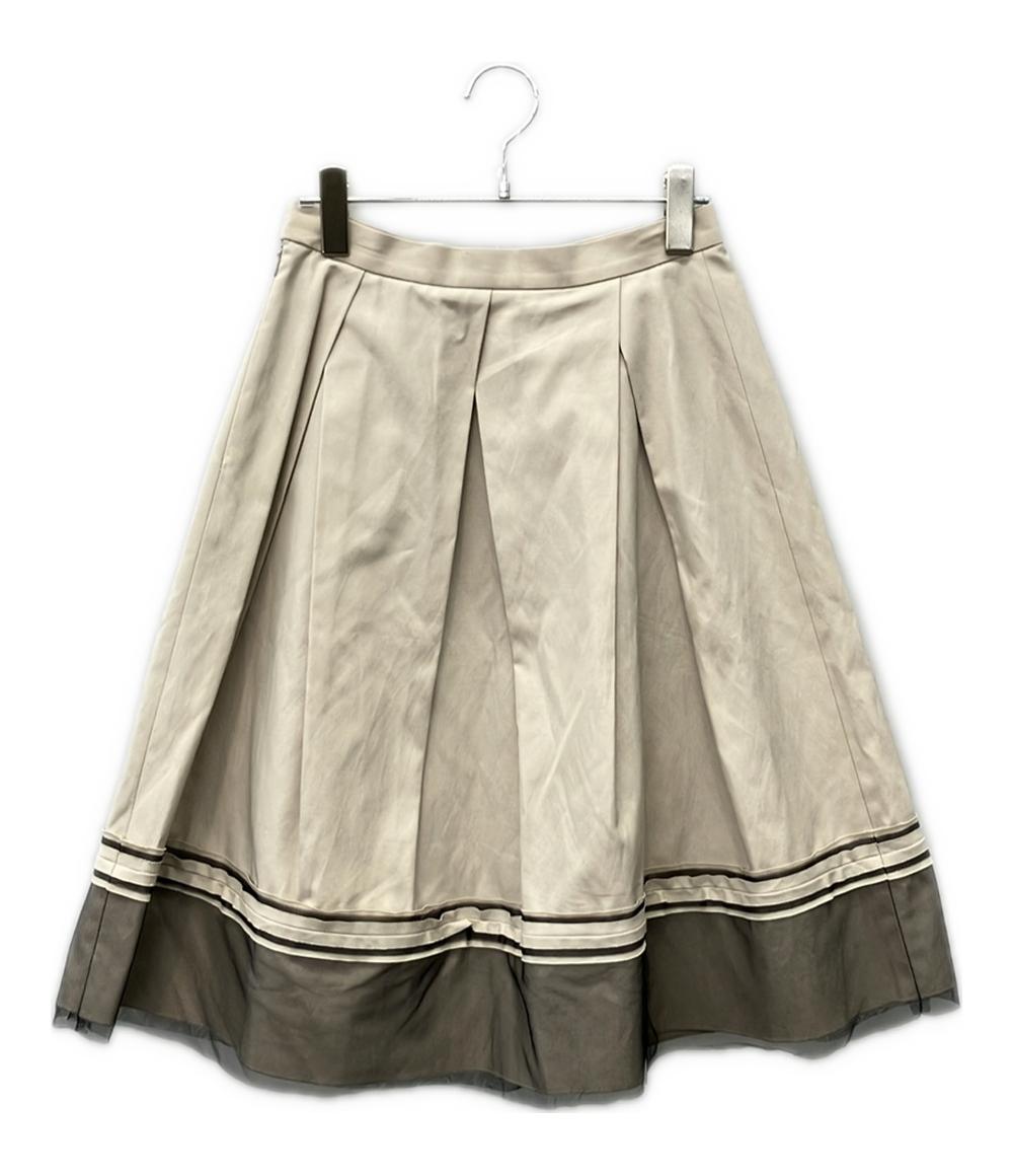 LANVIN en Bleu フレアスカート 裾レース レディース SIZE 38 (S) ランバンオンブルー