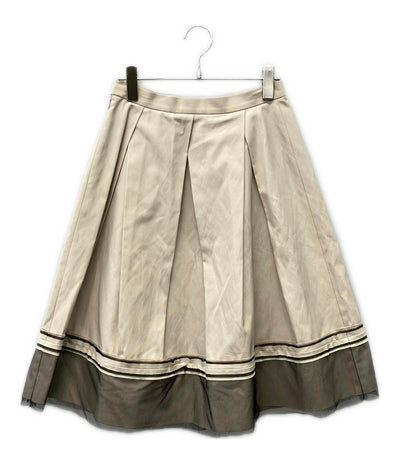 LANVIN en Bleu フレアスカート 裾レース レディース SIZE 38 (S) ランバンオンブルー