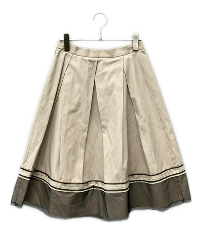 LANVIN en Bleu フレアスカート 裾レース レディース SIZE 38 (S) ランバンオンブルー