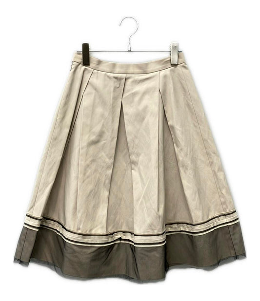 LANVIN en Bleu フレアスカート 裾レース レディース SIZE 38 (S) ランバンオンブルー