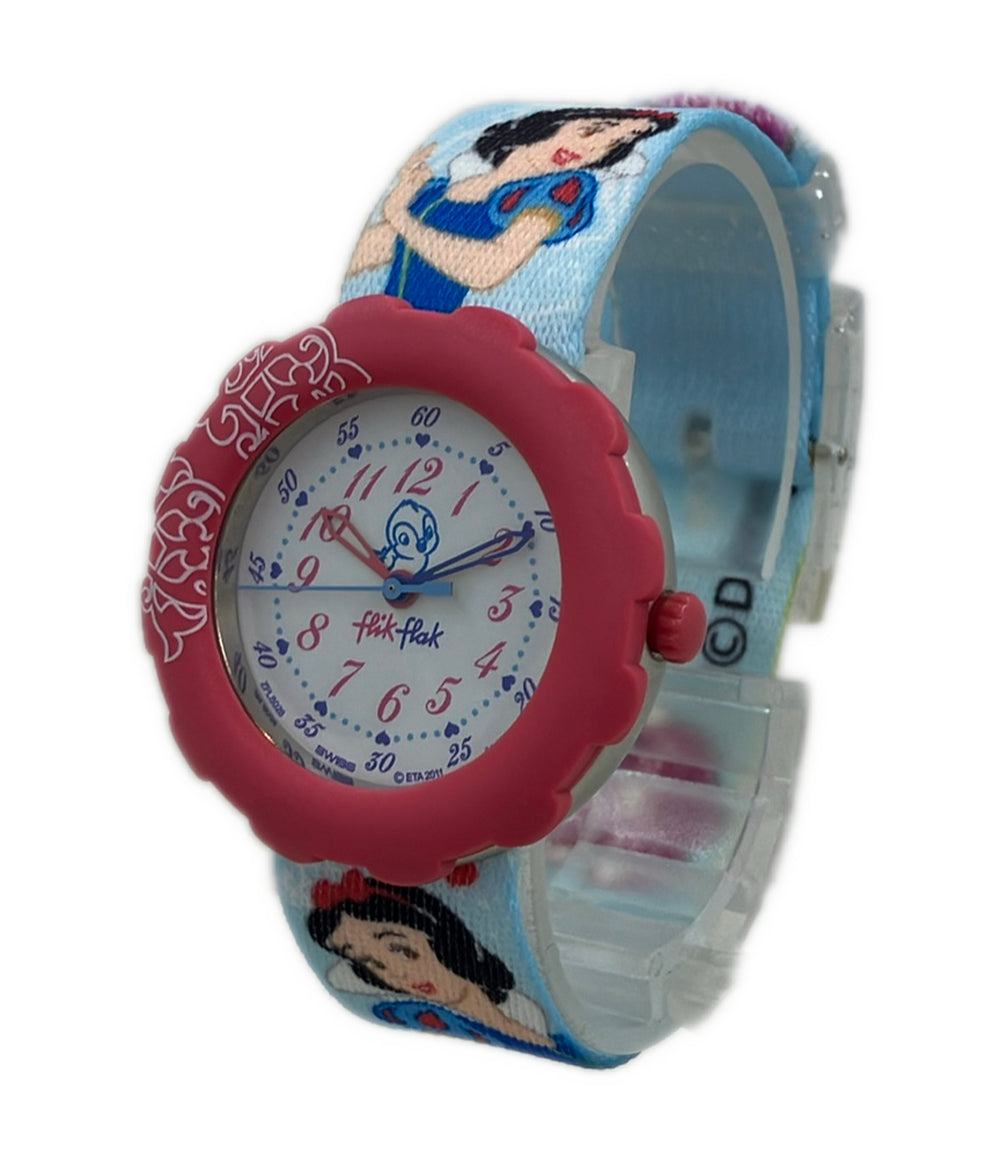 美品 Disney 腕時計 白雪姫 プリンセス クオーツ キッズ ディズニー