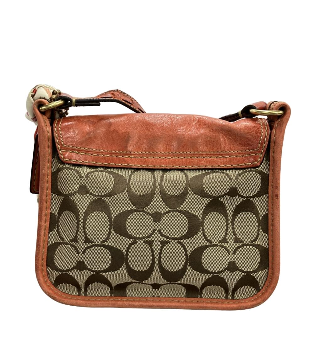 アルビ様　コーチ シグネチャー ショルダーバッグ レザー×キャンバス COACH ショルダーバッグ 斜め掛け キャンバスレザー シグネチャー
