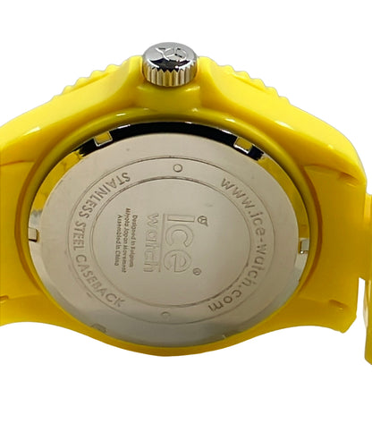 美品 ice watch 腕時計 クオーツ イエロー レディース メンズ アイスウォッチ
