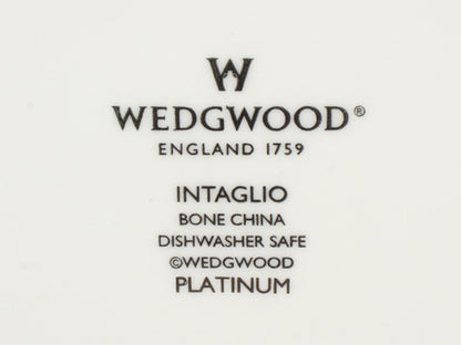 美品 WEDGWOOD クエアディッシュ 皿 24cm インタグリオ プラチナ ウエッジウッド