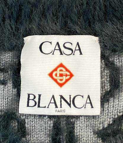 Casablanca 長袖 フラッフィー モノグラム クルーネック セーター メンズ SIZE L カサブランカ