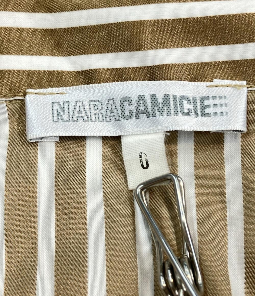 ナラカミーチェ 長袖ストライプシャツ 10-82-01-027 レディース SIZE 0 (S) NARACAMICIE