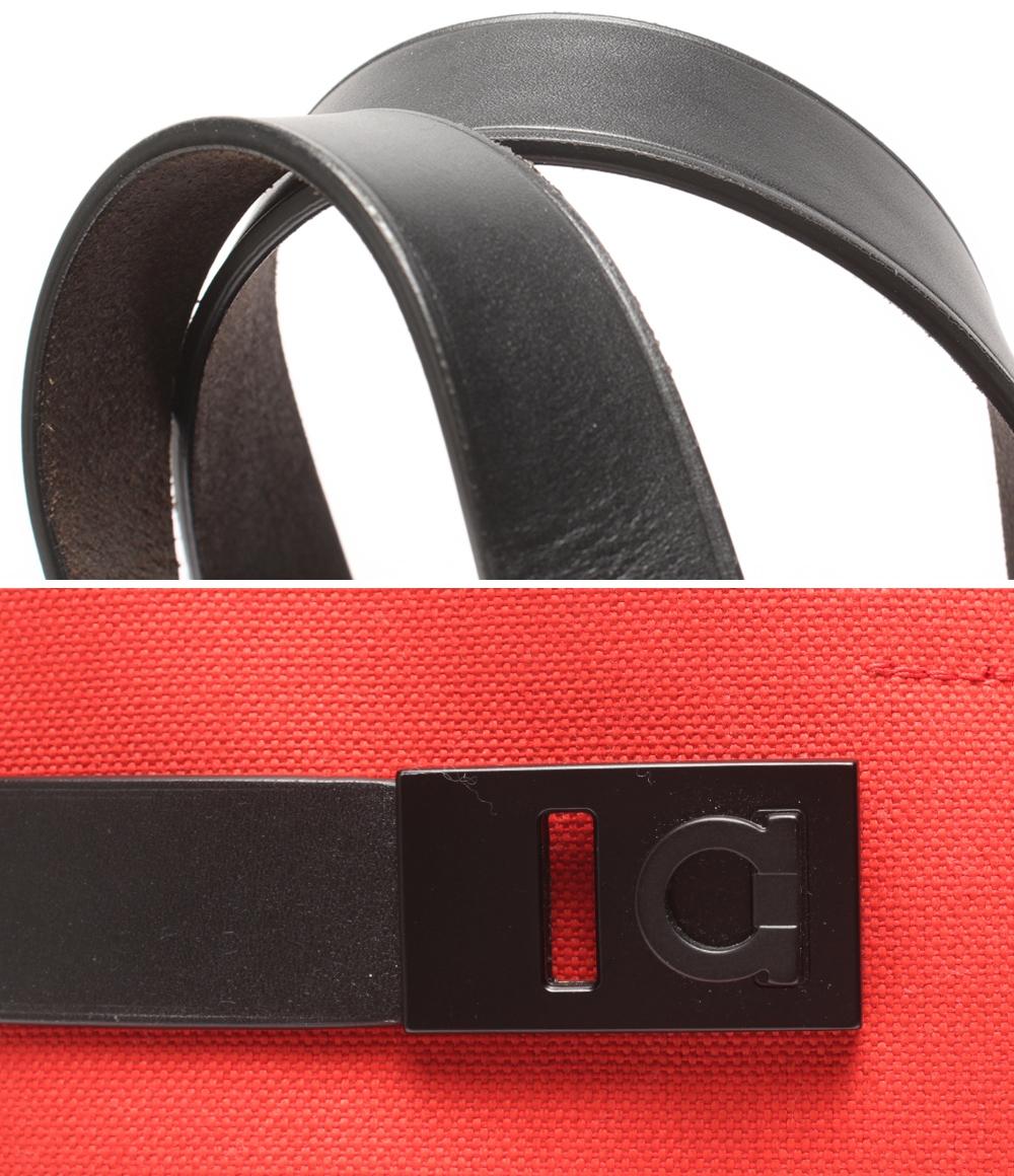 美品 Salvatore Ferragamo キャンバス トートバッグ ガンチーニ レディース メンズ サルヴァトーレフェラガモ