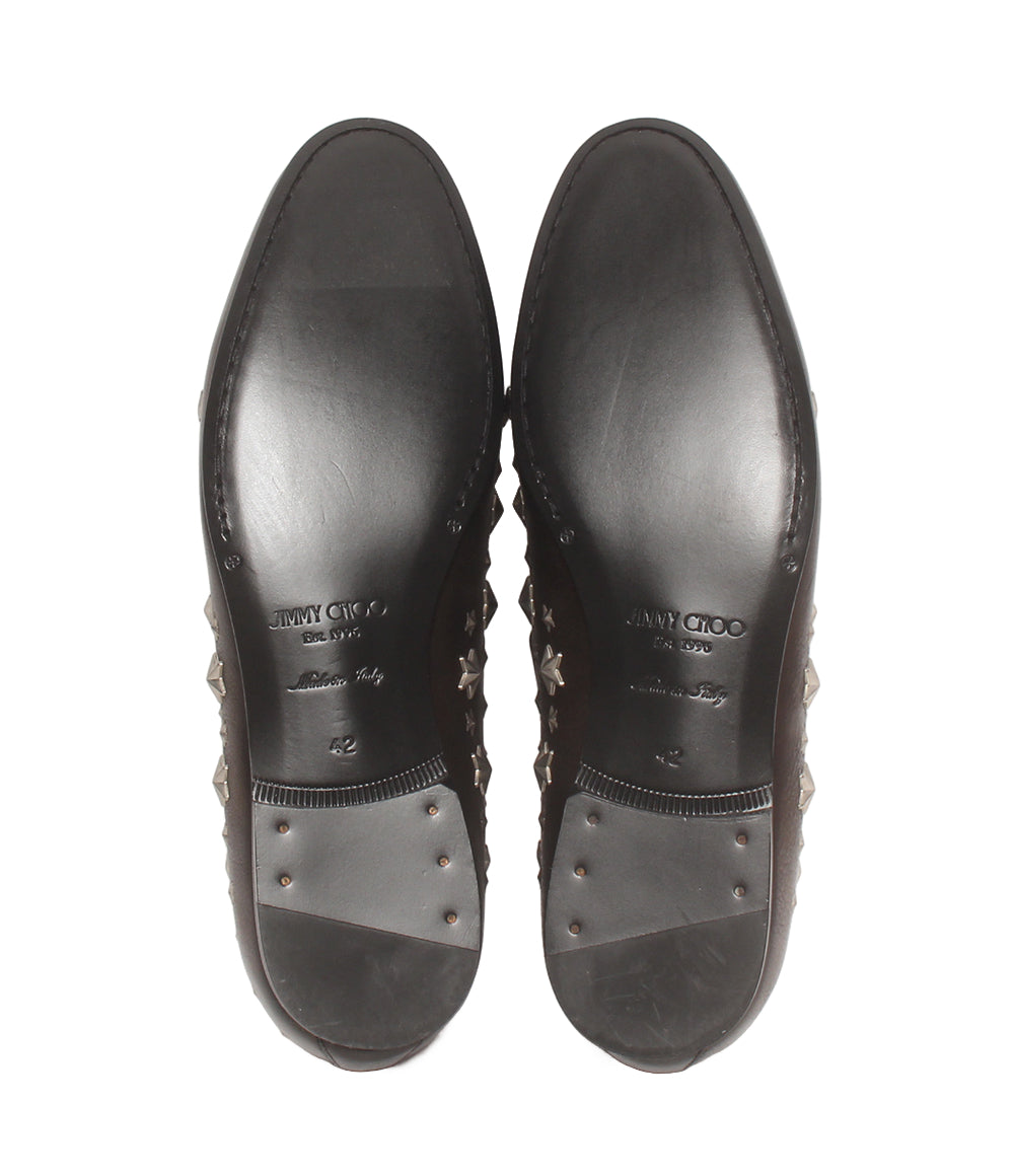 美品 Jimmy Choo レザースリッポン スタッズ メンズ SIZE 42 ジミーチュウ
