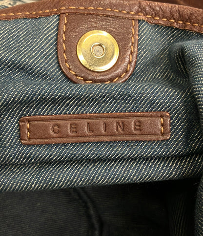 CELINE ショルダーバッグ トートバッグ 肩掛け デニム レザー レディース セリーヌ