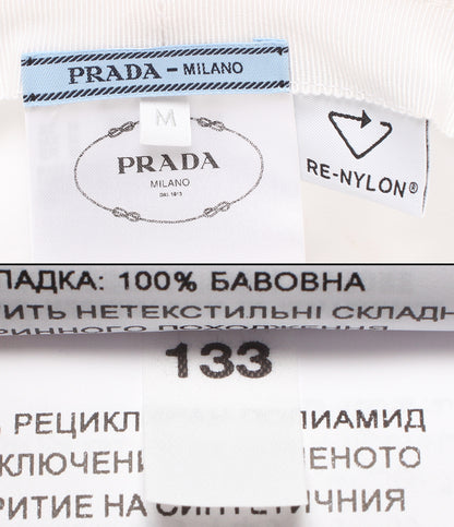 美品 PRADA バケットハット 三角プレート RE-NYRON 1HC137 レディース メンズ SIZE M プラダ