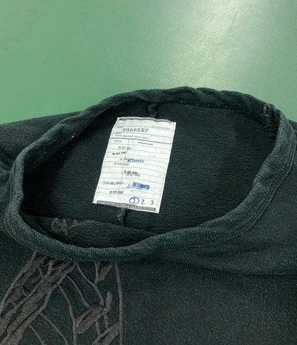 シャリーフ バタフライ柄パイルクルーネックノースリーブTシャツ メンズ SHAREEF