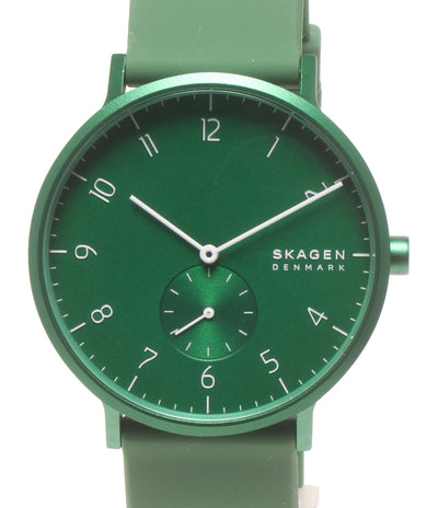 美品 SKAGEN 腕時計 アーレンクルール クオーツ グリーン SKW6545 レディース メンズ スカーゲン