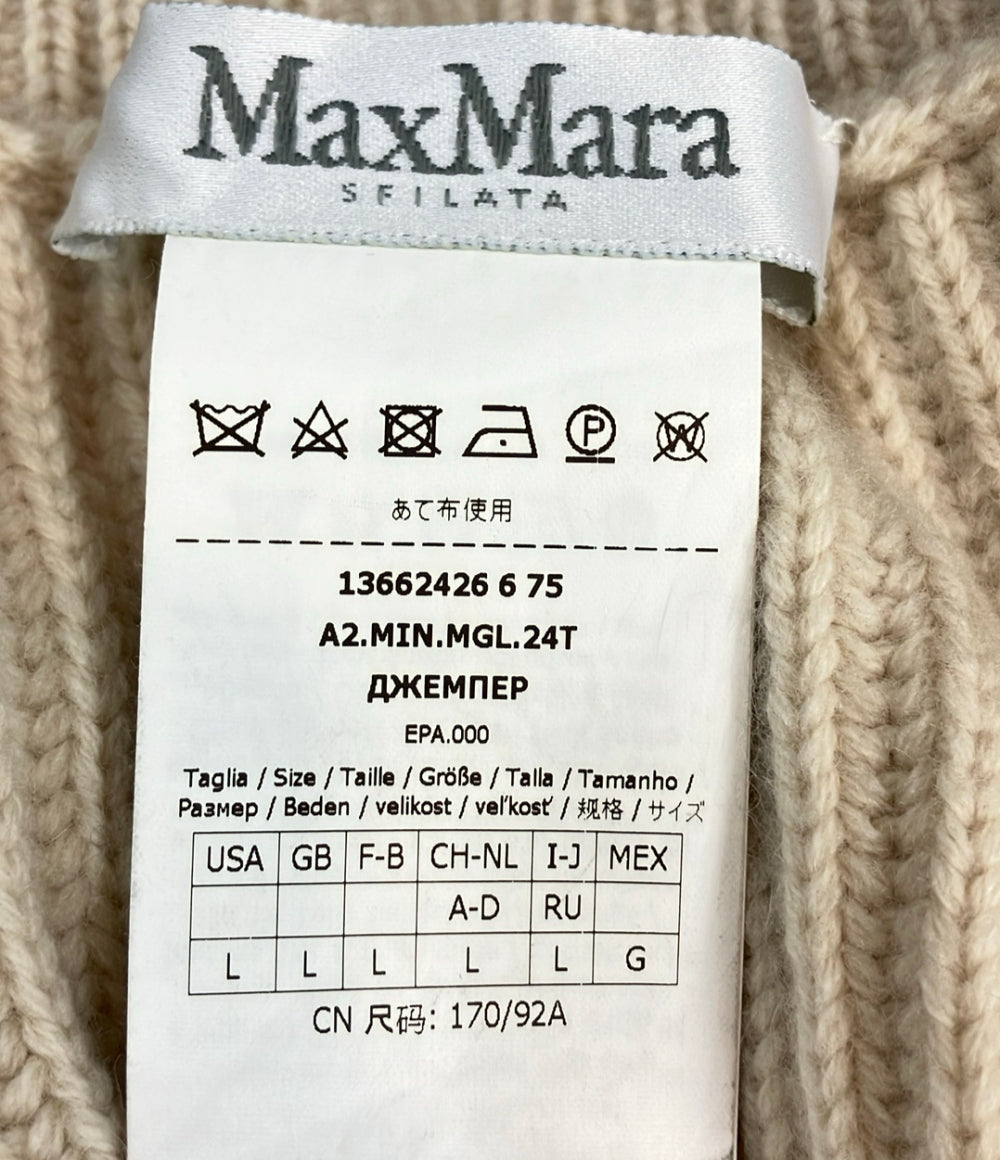 MAX MARA 長袖ニット カシミヤ ウール ケーブル ミセス＆エレガンス レディース SIZE L マックスマーラ