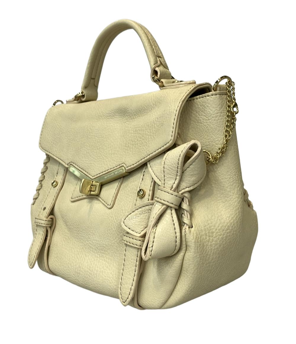 レベッカテイラー★ショルダーバッグ★本革★リボン★ベージュ