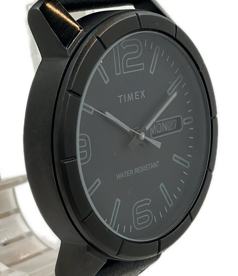 美品 TIMEX 腕時計 クオーツ ブラック TW2R64300 メンズ タイメックス