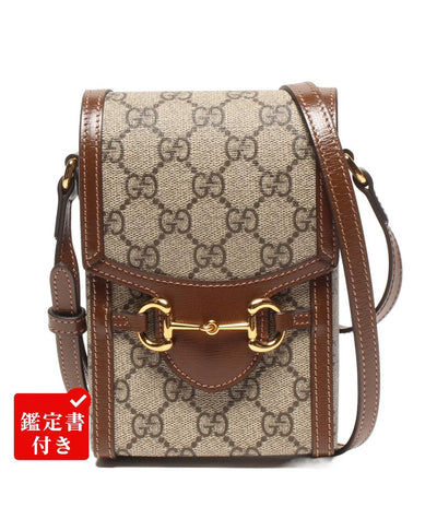 美品 GUCCI ショルダーバッグ 斜め掛け ホースビット GGスプリーム 625615 2149 レディース グッチ