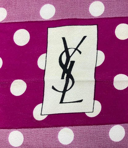 YVES SAINT LAURENT スカーフ シルク100% ドット柄 レディース イヴ・サンローラン