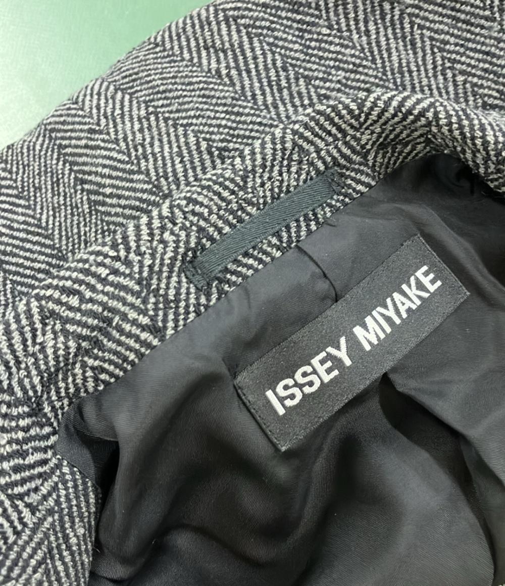 イッセイミヤケ ウールナイロンツイードテーラードジャケット メンズ ISSEY MIYAKE