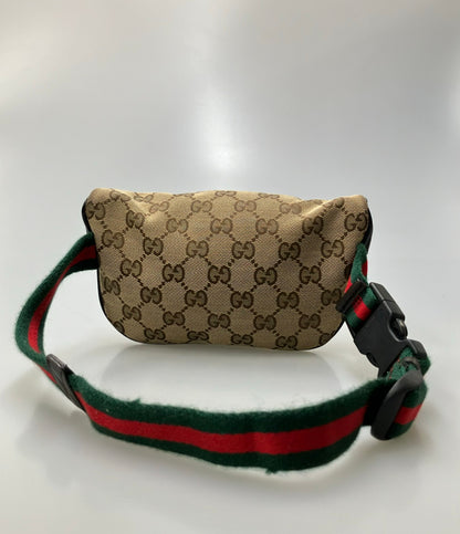 GUCCI ウエストポーチ ボディバッグ レザー GGキャンバス 311159 002058 キッズ グッチ