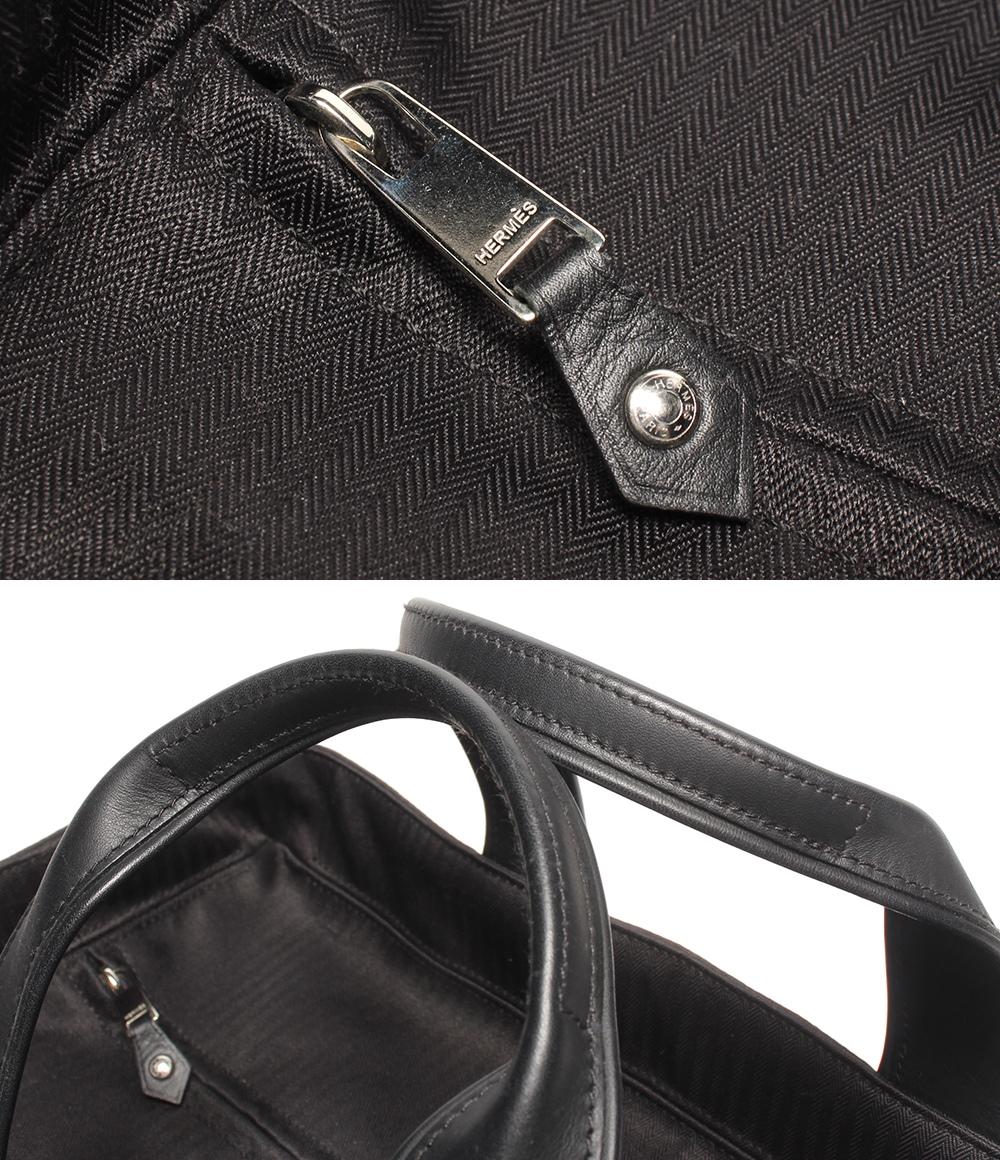 美品 HERMES トートバッグ ハンドバッグ シルバー金具 アカプルコMM トワルシェブロン レディース エルメス