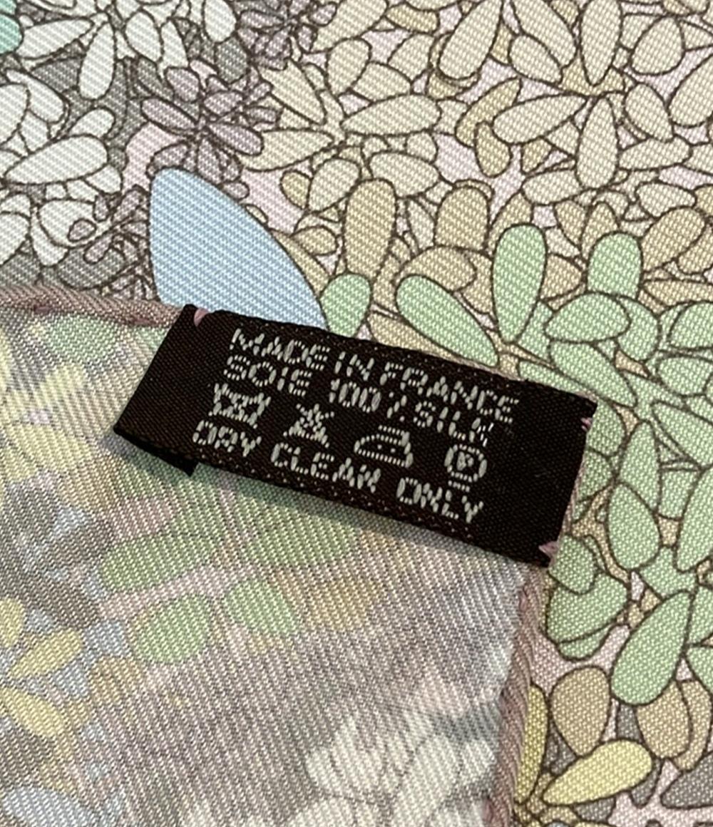 美品エルメススカーフ カレ90花の捧げ物OFFRANDES D'UN JOUR エルメス カレ90 OFFRANDES D'UN JOUR 花の捧げ物 スカーフ