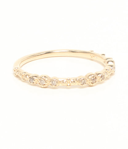 美品 agete リング 指輪 K10 ダイヤ 0.04ct レディース SIZE 9号 アガット