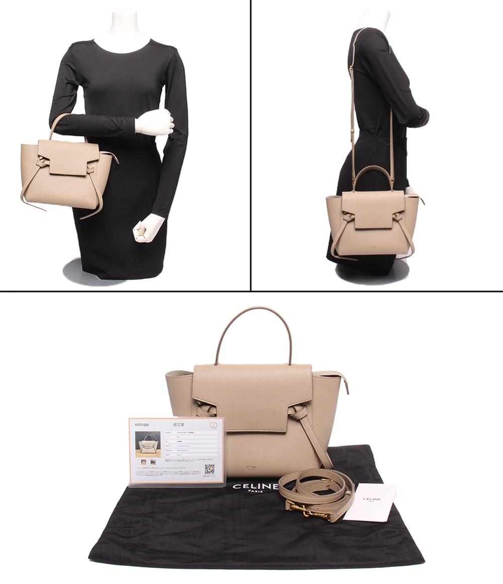 CELINE 2WAYハンドバッグ ショルダーバッグ 肩掛け ベルトバッグ ナノ