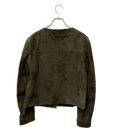 LOEWE ノーカラージャケット レザー スエード レディース SIZE 40 (M) ロエベ