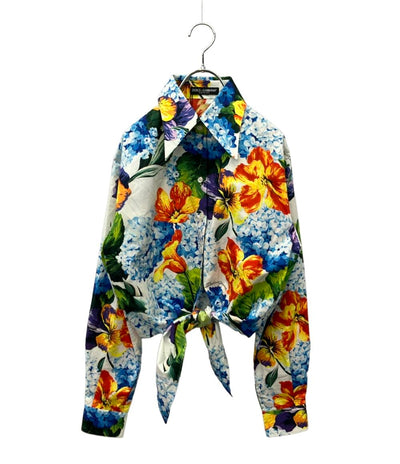 美品 DOLCE&GABBANA 長袖シャツ FloralprintShirt  インポート タグ付き レディース SIZE 38 (S) ドルチェアンドガッバーナ