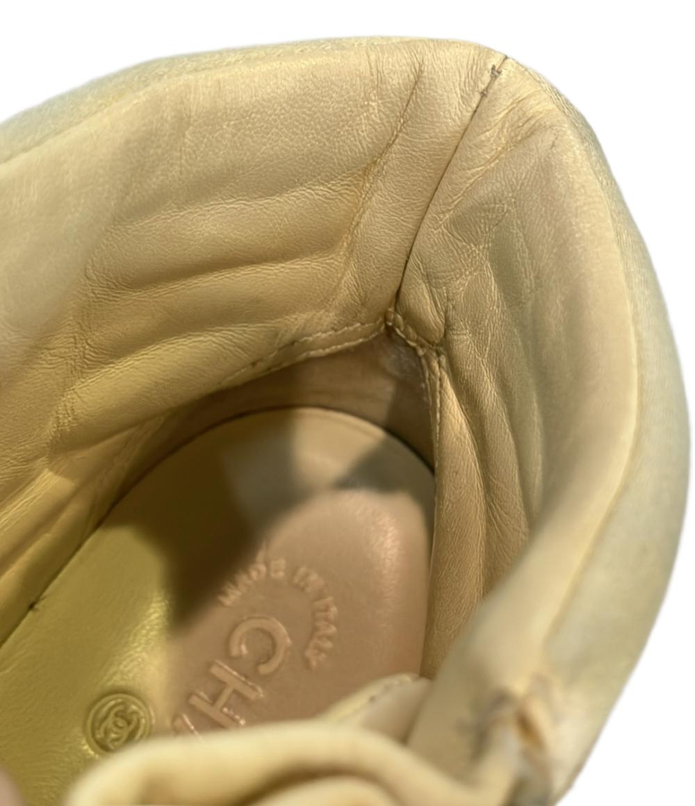 CHANEL ミドルカット レザー スニーカー ココマーク IG31316 レディース SIZE 37 (L) シャネル