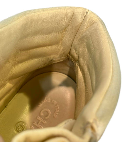 CHANEL ミドルカット レザー スニーカー ココマーク IG31316 レディース SIZE 37 (L) シャネル