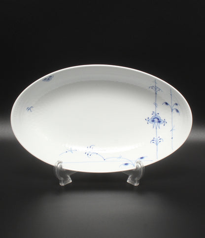 美品 Royal Copenhagen オーバルディッシュ 皿 27cm ブルーパルメッテ ロイヤルコペンハーゲン